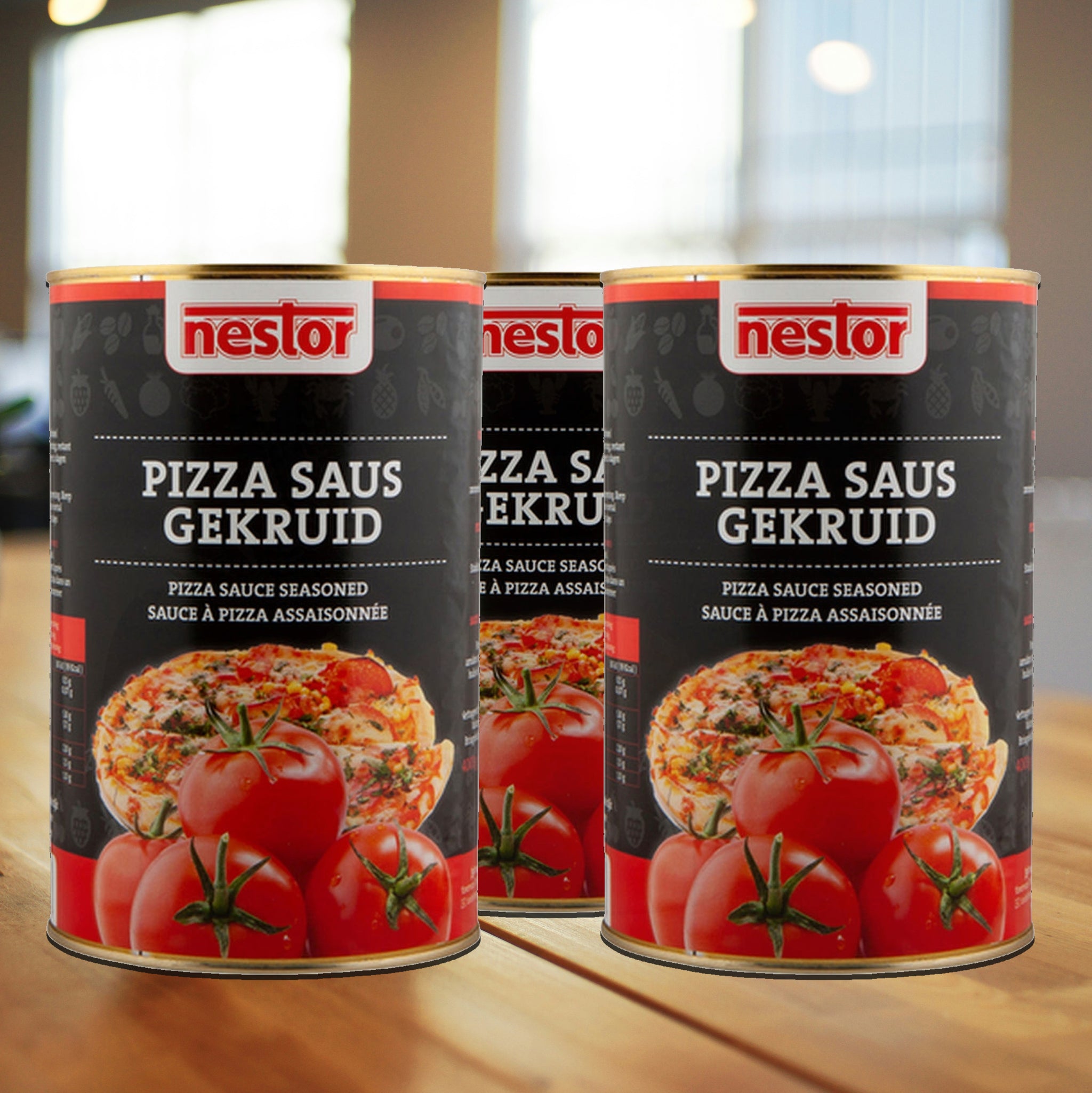Nestor Pizzasaus gekruid 3 x 4,1 Liter